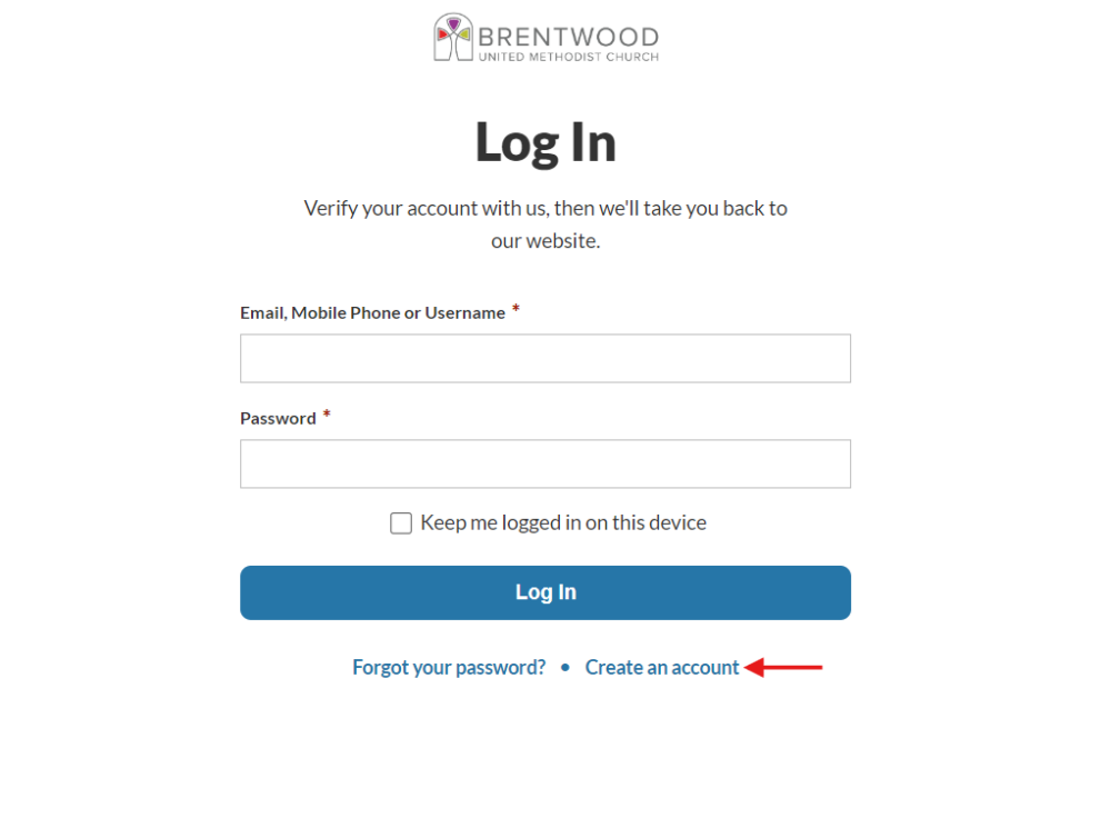 Login Brentwood United Methodist Church